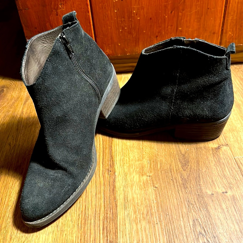 •Marroqui Sanchez Womens Sz 9.5 / EU 41 Black Leather Suede Ankle Booties